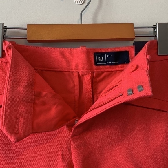 NWT GAP Skinny Ankle Mid Rise Two Way Stretch Pants Coral Size 00R - Picture 7 of 14